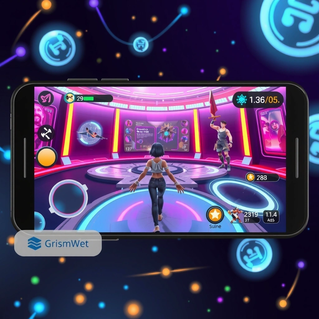 Mobile gaming interface showcasing Raligald's game development capabilities